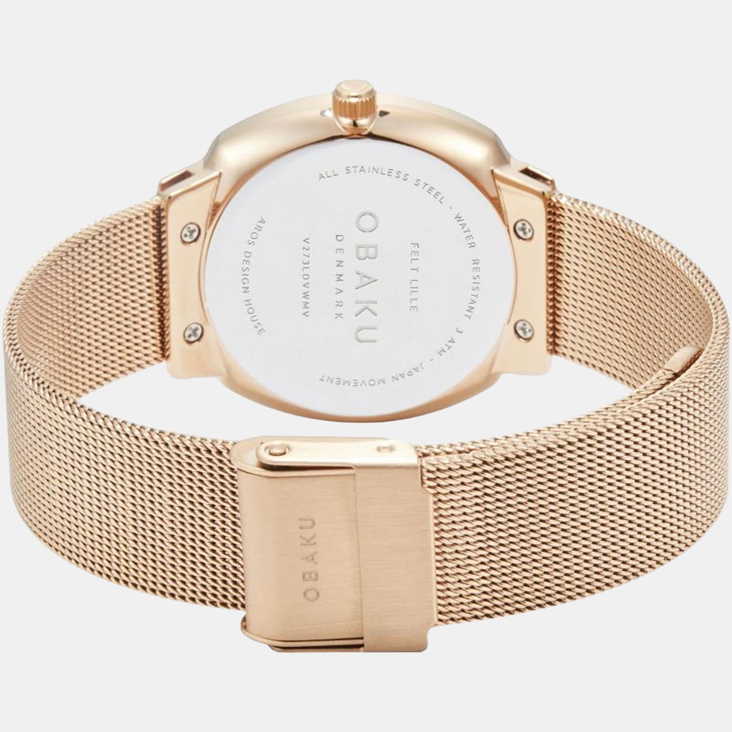Felt Lille Women Quartz White Dial Analog Stainless Steel Watch V273LDVWMV