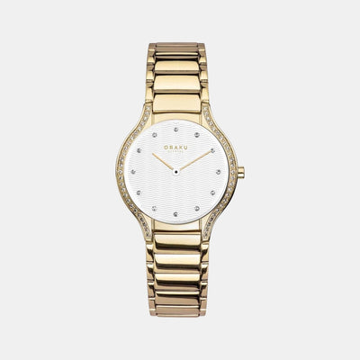 Acacie Women Quartz Silver Dial Analog Stainless Steel Watch V276LEGISG