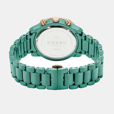 Falk Men Quartz Green Dial Chronograph Ceramic Watch V278GCEECE