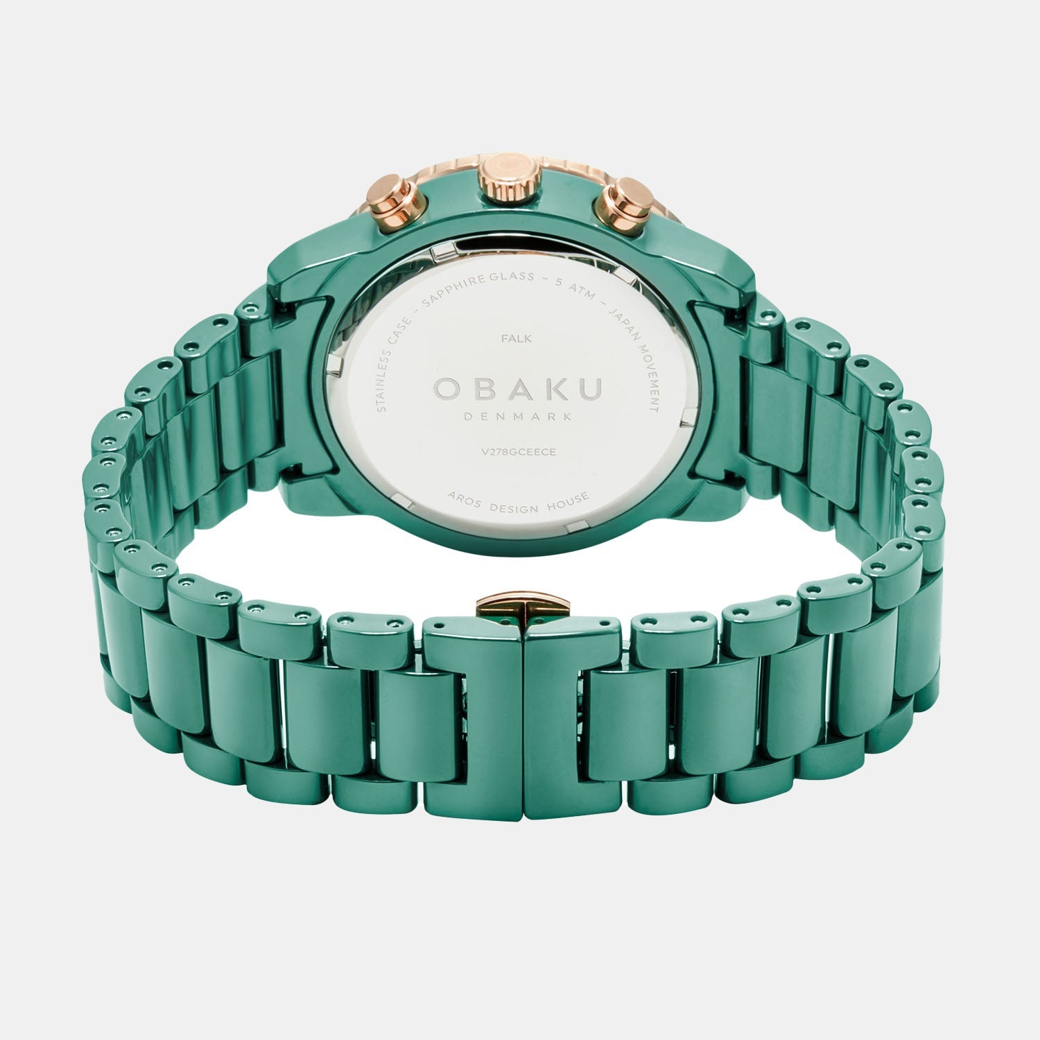 Falk Men Quartz Green Dial Chronograph Ceramic Watch V278GCEECE