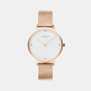 Figen Women Quartz White Dial Analog Stainless Steel Watch V295LXVWHV