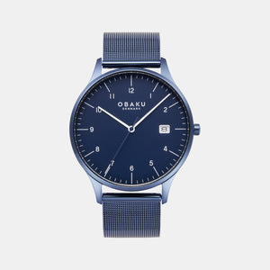 Chia Marine Men Quartz Blue Dial Analog Stainless Steel Watch V298GDLLML