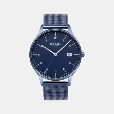Chia Marine Men Quartz Blue Dial Analog Stainless Steel Watch V298GDLLML