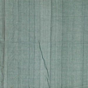 Dark Green Handloom Village Cotton Saree With Stripes and Animal motifs-Dark Green