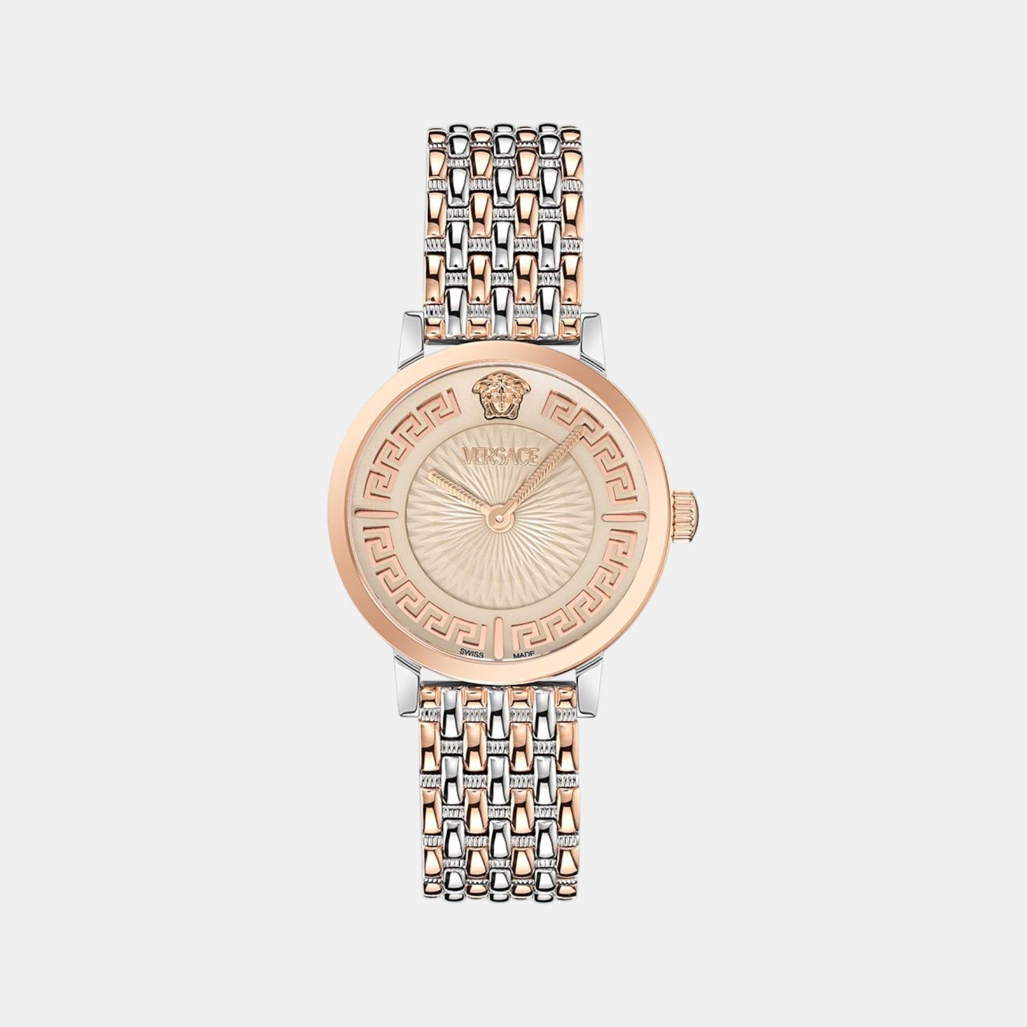 Greca Fortuna Women Quartz Ivory Dial Analog Stainless Steel Watch VE0A00425