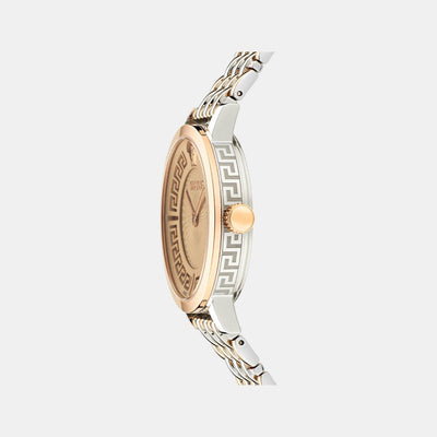 Greca Fortuna Women Quartz Ivory Dial Analog Stainless Steel Watch VE0A00425