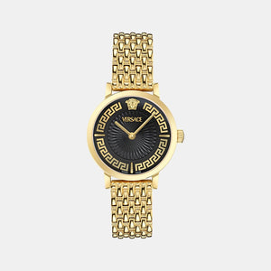 Greca Fortuna Women Quartz Black Dial Analog Stainless Steel Watch VE0A00525