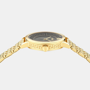 Greca Fortuna Women Quartz Black Dial Analog Stainless Steel Watch VE0A00525