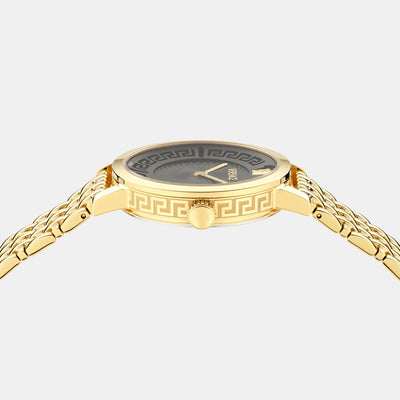 Greca Fortuna Women Quartz Black Dial Analog Stainless Steel Watch VE0A00525