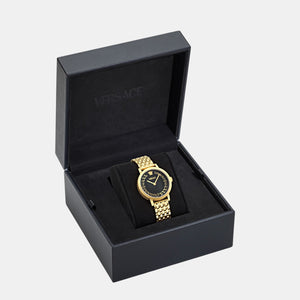 Greca Fortuna Women Quartz Black Dial Analog Stainless Steel Watch VE0A00525