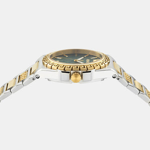 Greca Reaction Women Quartz Green Dial Analog Stainless Steel Watch VE0D00425