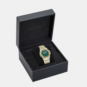Greca Reaction Women Quartz Green Dial Analog Stainless Steel Watch VE0D00425