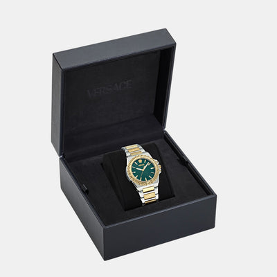 Greca Reaction Women Quartz Green Dial Analog Stainless Steel Watch VE0D00425