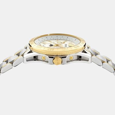 Galaxy Moonphase Men Quartz White Dial Multi-Function Stainless Steel Watch VE0K00225