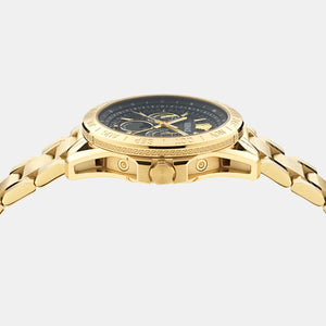 Galaxy Moonphase Men Quartz Black Dial Multi-Function Stainless Steel Watch VE0K00425