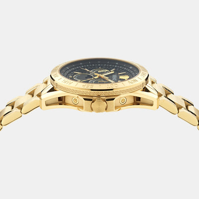 Galaxy Moonphase Men Quartz Black Dial Multi-Function Stainless Steel Watch VE0K00425