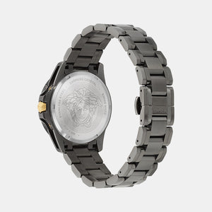 Galaxy Moonphase Men Quartz Black Dial Multi-Function Stainless Steel Watch VE0K00525