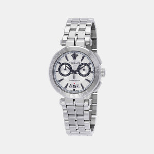 Aion Men Quartz White Dial Chronograph Stainless Steel Watch VE1D01823