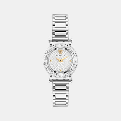 Greca Glam Women Quartz Silver Dial Analog Stainless Steel Watch VE2Q00322
