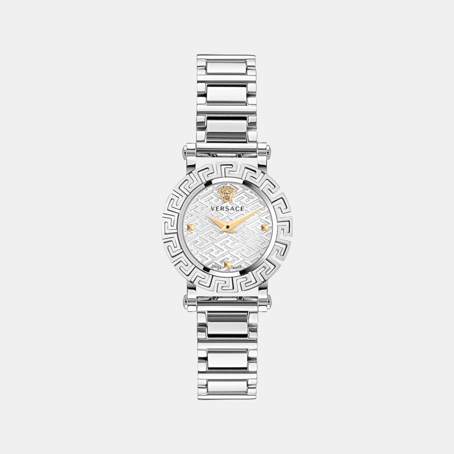 Greca Glam Women Quartz Silver Dial Analog Stainless Steel Watch VE2Q00322