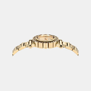 Greca Glam Women Quartz Gold Dial Analog Stainless Steel Watch VE2Q00422