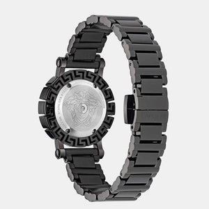 Greca Glam Women Quartz Black Dial Analog Stainless Steel Watch VE2Q00522