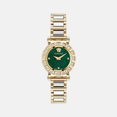 Greca Women Quartz Green Dial Analog Stainless Steel Watch VE2Q00622