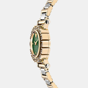 Greca Women Quartz Green Dial Analog Stainless Steel Watch VE2Q00622