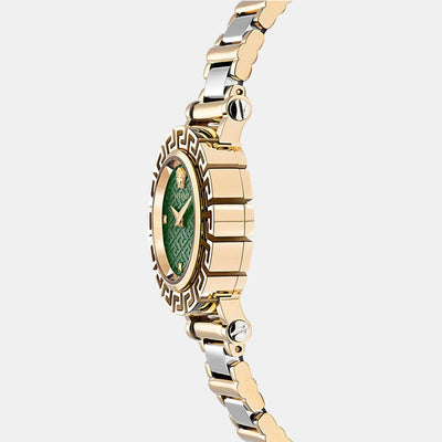 Greca Women Quartz Green Dial Analog Stainless Steel Watch VE2Q00622