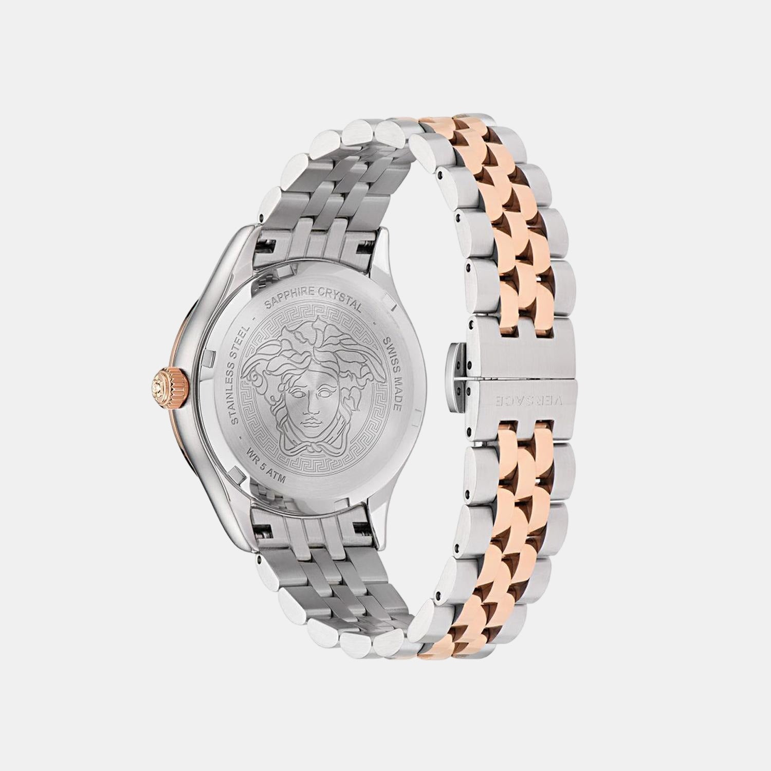 Hellenyium Women Quartz Green Dial Analog Stainless Steel Watch VE2S00422