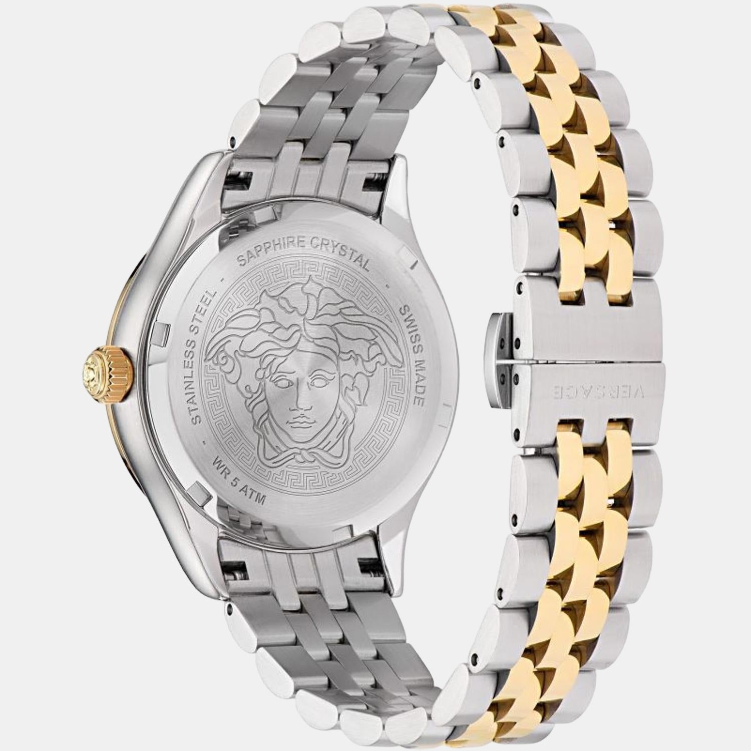 Hellenyium Women Quartz Blue Dial Analog Stainless Steel Watch VE2S00522