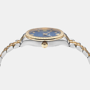 Hellenyium Women Quartz Blue Dial Analog Stainless Steel Watch VE2S00522