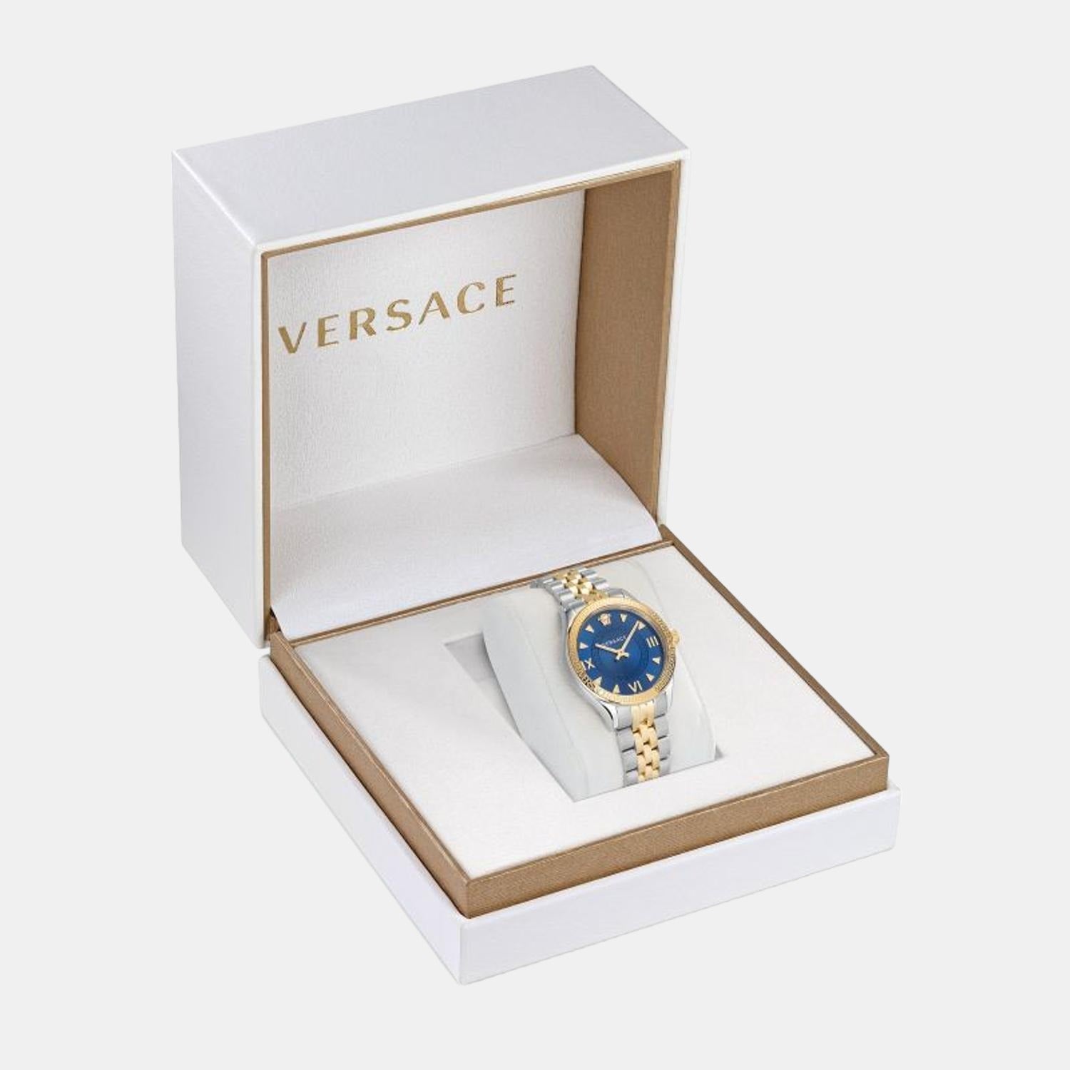 Hellenyium Women Quartz Blue Dial Analog Stainless Steel Watch VE2S00522