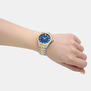 Hellenyium Women Quartz Blue Dial Analog Stainless Steel Watch VE2S00522