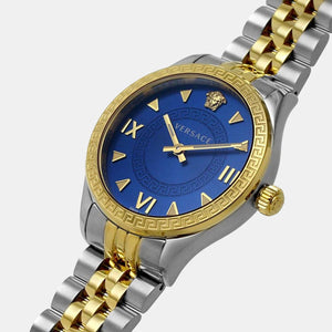 Hellenyium Women Quartz Blue Dial Analog Stainless Steel Watch VE2S00522