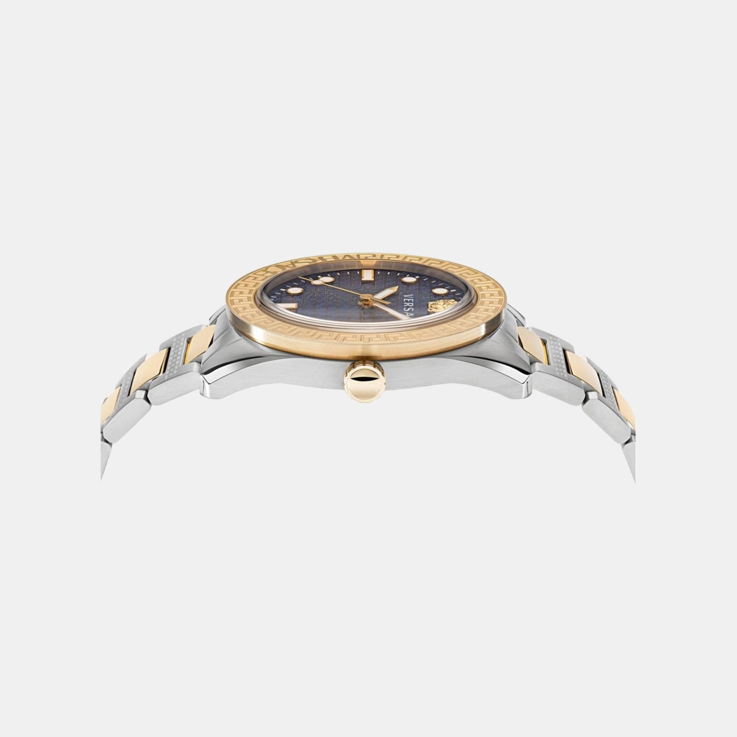 Greca Men Quartz Blue Dial Analog Stainless Steel Watch VE2T00422