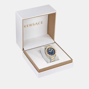Greca Men Quartz Blue Dial Analog Stainless Steel Watch VE2T00422