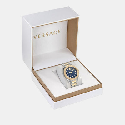 Greca Men Quartz Blue Dial Analog Stainless Steel Watch VE2T00422