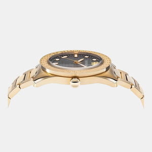 Greca Dome Men Quartz Black Dial Analog Stainless Steel Watch VE2T00522