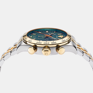 Hellenyium Men Green Dial Chronograph Stainless Steel Watch VE2U00522
