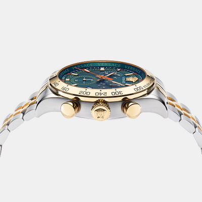 Hellenyium Men Green Dial Chronograph Stainless Steel Watch VE2U00522
