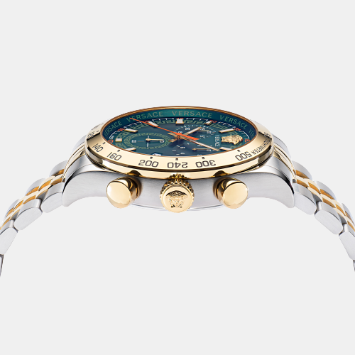Hellenyium Men Green Dial Chronograph Stainless Steel Watch VE2U00522