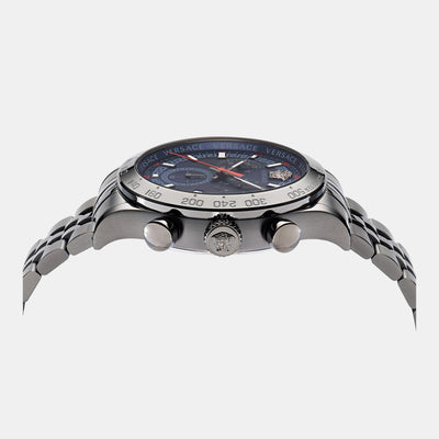 Hellenyium Men Quartz Blue Dial Chronograph Stainless Steel Watch VE2U00722