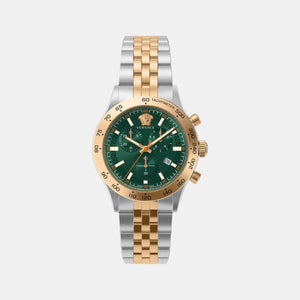 Hellenyium Men Quartz Green Dial Chronograph Stainless Steel Watch VE2U00924