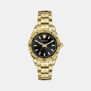 Hellenyium Men Quartz Black Dial Analog Stainless Steel Watch VE3A00820