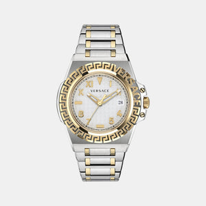 Greca Reaction Men Quartz Silver Dial Analog Stainless Steel Watch VE3I00422
