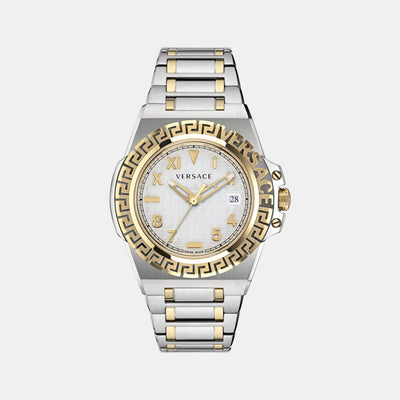 Greca Reaction Men Quartz Silver Dial Analog Stainless Steel Watch VE3I00422