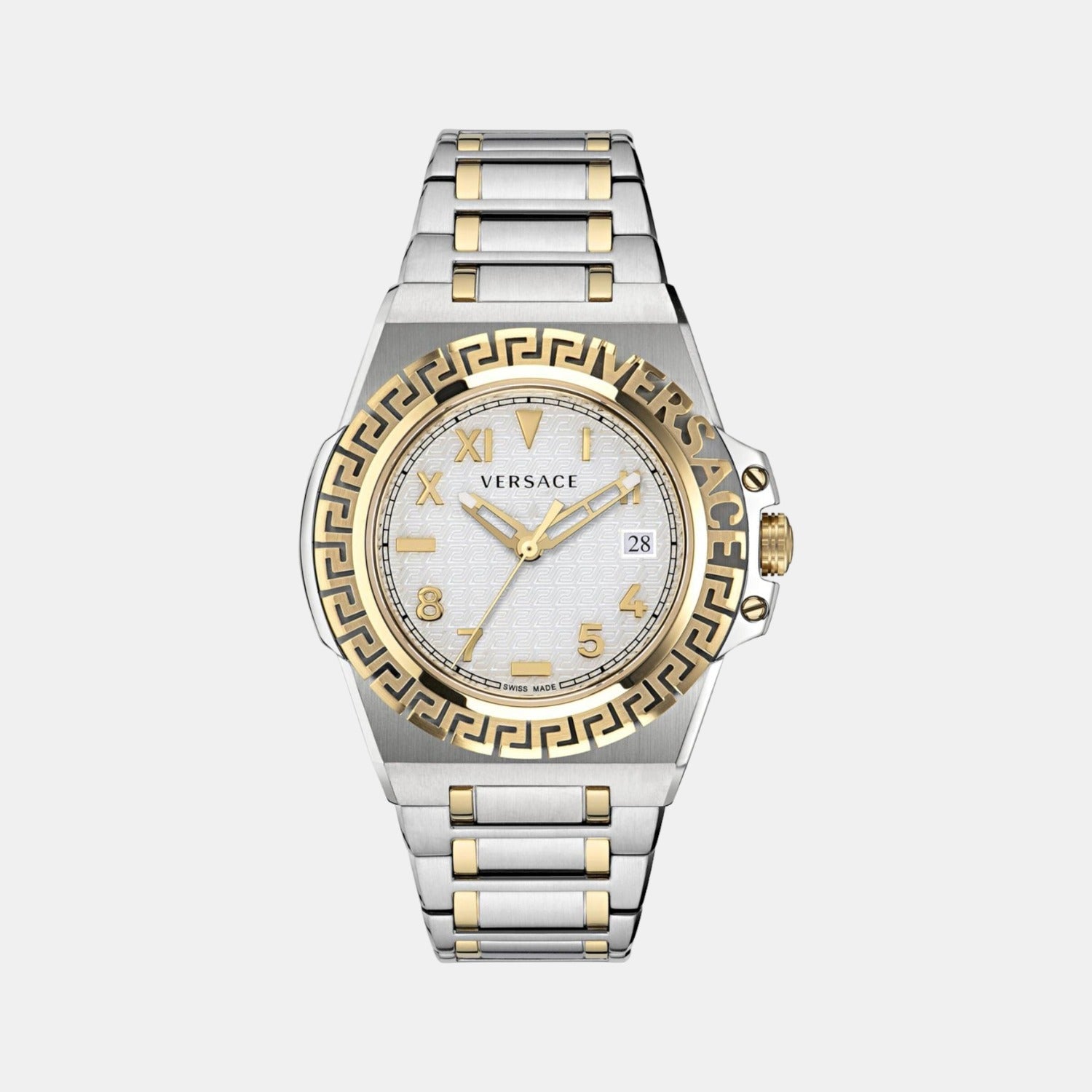 Greca Reaction Men Quartz Silver Dial Analog Stainless Steel Watch VE3I00422