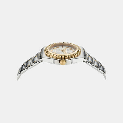 Greca Reaction Men Quartz Silver Dial Analog Stainless Steel Watch VE3I00422