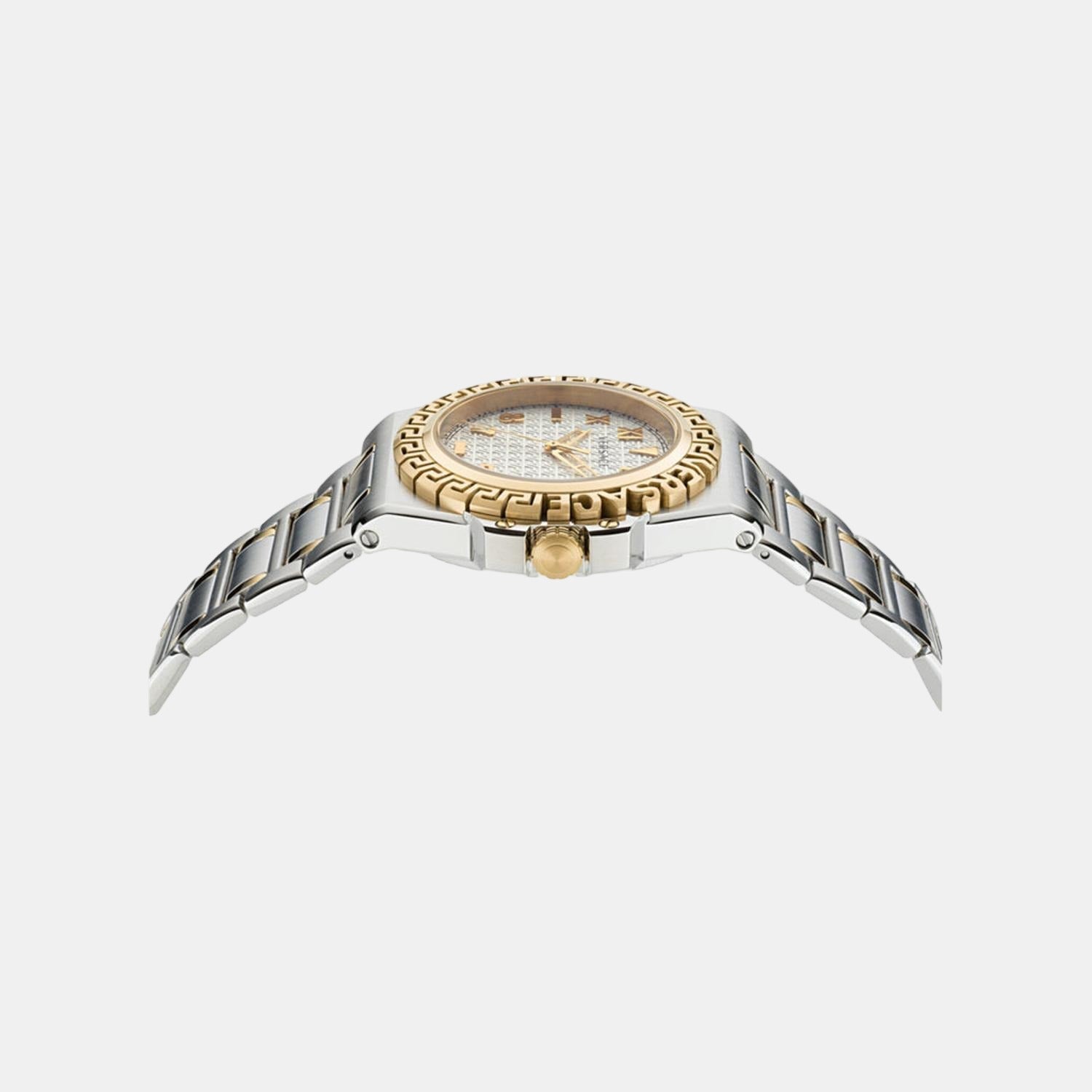 Greca Reaction Men Quartz Silver Dial Analog Stainless Steel Watch VE3I00422